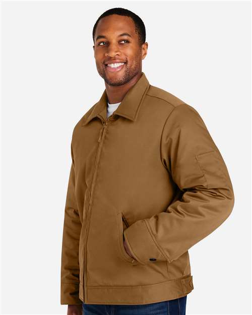 Harriton M721 Unisex ClimaBloc Station Jacket - Duck Brown - model side