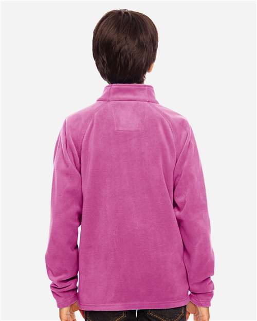 Team 365 TT90Y Youth Campus Microfleece Jacket - Sport Charity Pink - model back