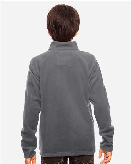 Team 365 TT90Y Youth Campus Microfleece Jacket - Sport Graphite - model back