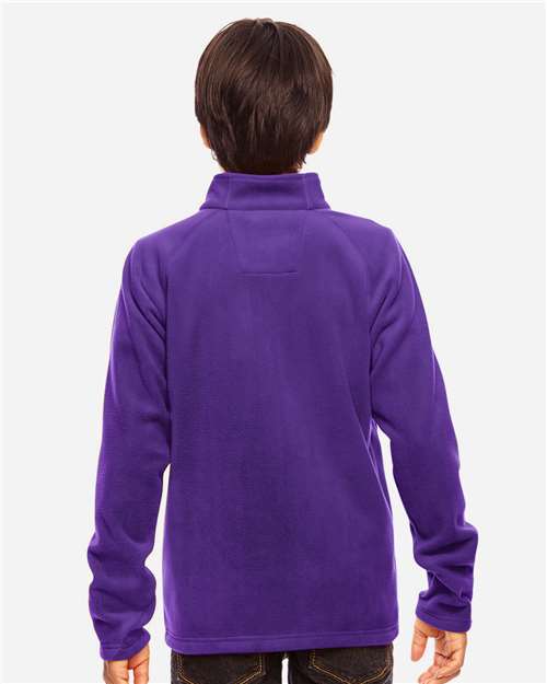 Team 365 TT90Y Youth Campus Microfleece Jacket - Sport Purple - model back