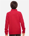 Team 365 TT90Y Youth Campus Microfleece Jacket - Sport Red - model back