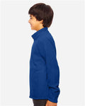 Team 365 TT90Y Youth Campus Microfleece Jacket - Sport Royal - model side