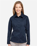 Harriton M585LW Women's Advantage IL Workshirt - Dark Navy - model front