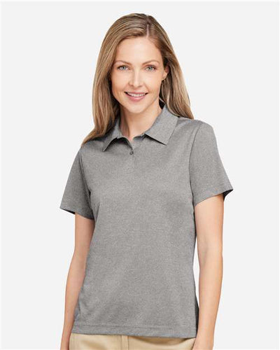 Team 365 TT51HW Women's Zone Sonic Heather Performance Polo - Athletic Heather - model front