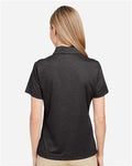 Team 365 TT51HW Women's Zone Sonic Heather Performance Polo - Black Heather - model back