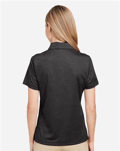 Team 365 TT51HW Women's Zone Sonic Heather Performance Polo - Black Heather - model back