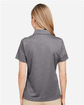 Team 365 TT51HW Women's Zone Sonic Heather Performance Polo - Dark Grey Heather - model back