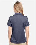 Team 365 TT51HW Women's Zone Sonic Heather Performance Polo - Sport Dark Navy Heather - model back