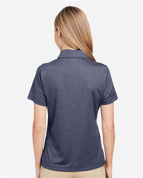 Team 365 TT51HW Women's Zone Sonic Heather Performance Polo - Sport Dark Navy Heather - model back