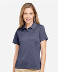 Team 365 TT51HW Women's Zone Sonic Heather Performance Polo - Sport Dark Navy Heather - model front