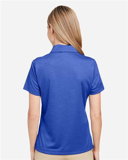Team 365 TT51HW Women's Zone Sonic Heather Performance Polo - Sport Royal Heather - model back