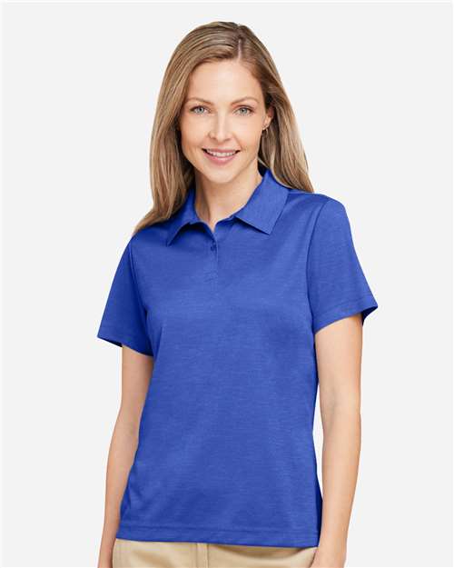 Team 365 TT51HW Women's Zone Sonic Heather Performance Polo - Sport Royal Heather - model front