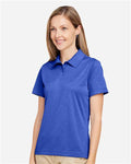 Team 365 TT51HW Women's Zone Sonic Heather Performance Polo - Sport Royal Heather - model side