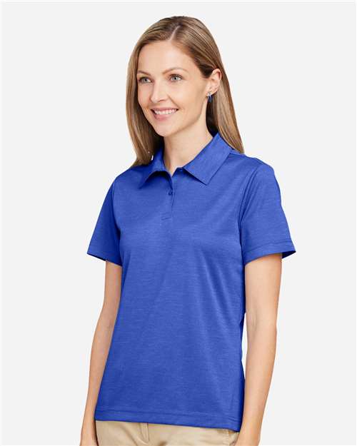 Team 365 TT51HW Women's Zone Sonic Heather Performance Polo - Sport Royal Heather - model side