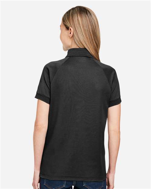 Harriton M208W Women's Charge Snag and Soil Protect Polo - Black - model back
