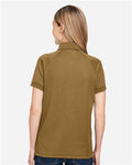 Harriton M208W Women's Charge Snag and Soil Protect Polo - Coyote Brown - model back