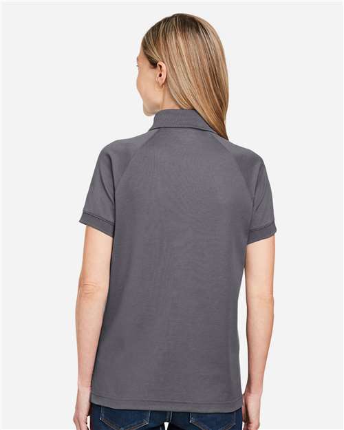 Harriton M208W Women's Charge Snag and Soil Protect Polo - Dark Charcoal - model back