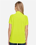 Harriton M208W Women's Charge Snag and Soil Protect Polo - Safety Yellow - model back