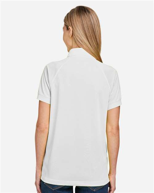 Harriton M208W Women's Charge Snag and Soil Protect Polo - White - model back