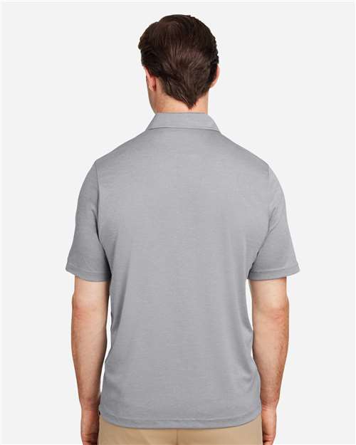 Team 365 TT51H Men's Zone Sonic Heather Performance Polo - Athletic Heather - model back