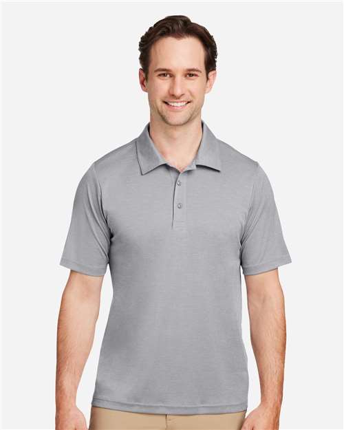 Team 365 TT51H Men's Zone Sonic Heather Performance Polo - Athletic Heather - model front