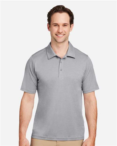 Team 365 TT51H Men's Zone Sonic Heather Performance Polo - Athletic Heather - model front