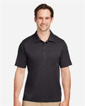 Team 365 TT51H Men's Zone Sonic Heather Performance Polo - Black Heather - model front