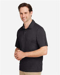 Team 365 TT51H Men's Zone Sonic Heather Performance Polo - Black Heather - model side