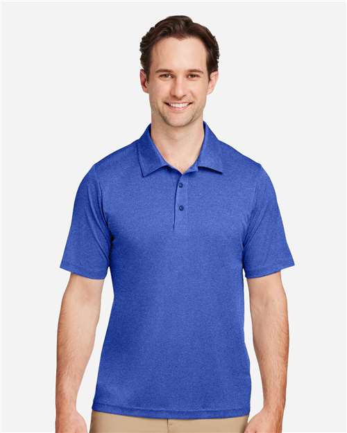 Team 365 TT51H Men's Zone Sonic Heather Performance Polo - Sport Royal Heather - model front