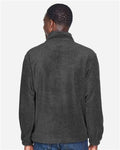 Harriton M980 Men's Fleece Quarter-Zip Pullover - Charcoal - model back