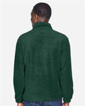 Harriton M980 Men's Fleece Quarter-Zip Pullover - Hunter - model back