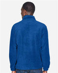Harriton M980 Men's Fleece Quarter-Zip Pullover - True Royal - model back