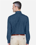 Harriton M550 Men's Denim Shirt - Dark Denim - model back