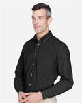 Harriton M550 Men's Denim Shirt - Washed Black - model side