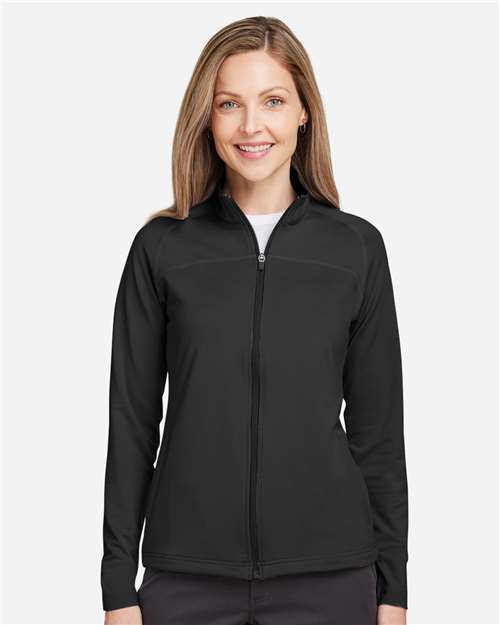 Swannies SWF400L Women's Cora Full-Zip Jacket - Black - model front
