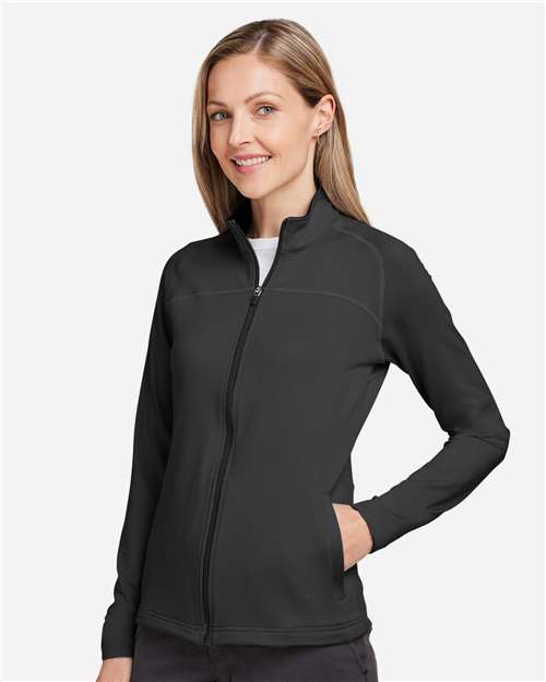 Swannies SWF400L Women's Cora Full-Zip Jacket - Black - model side