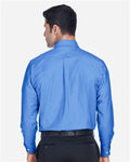 Harriton M600 Men's Oxford Shirt - French Blue - model back