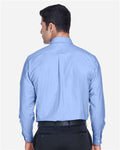 Harriton M600 Men's Oxford Shirt - Light Blue - model back