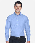 Harriton M600 Men's Oxford Shirt - Light Blue - model front