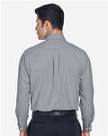 Harriton M600 Men's Oxford Shirt - Oxford Grey - model back
