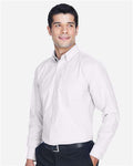 Harriton M600 Men's Oxford Shirt - White - model side