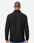 Harriton M72 Unisex Flex Twill Overshirt Jacket - Black - model back