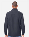Harriton M72 Unisex Flex Twill Overshirt Jacket - Dark Charcoal - model back