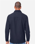 Harriton M72 Unisex Flex Twill Overshirt Jacket - Dark Navy - model back