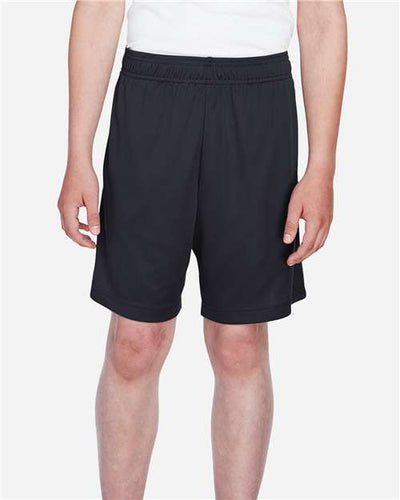 Team 365 TT11SHY Youth Zone Performance Shorts - Black - model front