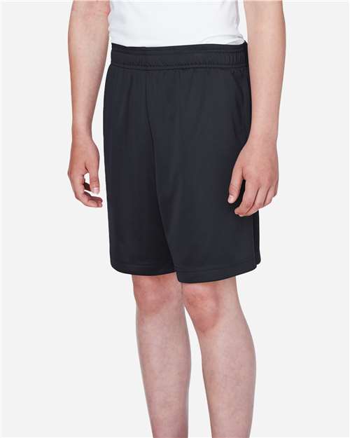 Team 365 TT11SHY Youth Zone Performance Shorts - Black - model side