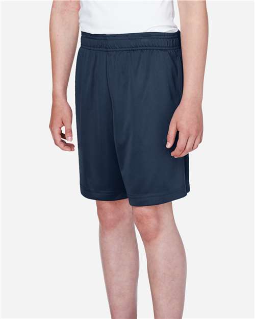 Team 365 TT11SHY Youth Zone Performance Shorts - Sport Dark Navy - model side