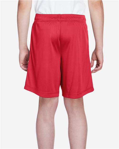 Team 365 TT11SHY Youth Zone Performance Shorts - Sport Red - model back