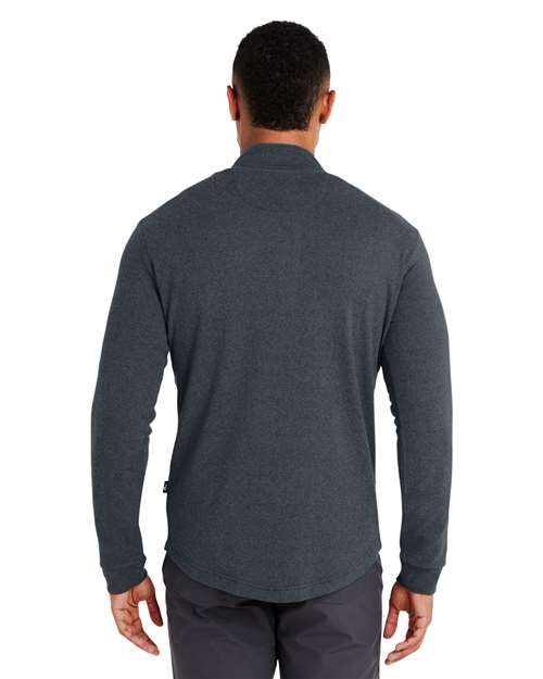Swannies SWE500 Men's Emery Quarter-Zip Pullover - Black Heather - model back