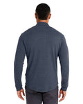 Swannies SWE500 Men's Emery Quarter-Zip Pullover - Navy Heather - model back